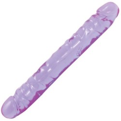 Crystal Jellies Jr Double Dong-Purple 12